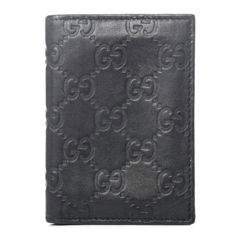 gucci train pass case|GUCCI Guccissima Train Pass Case Wallet Black .